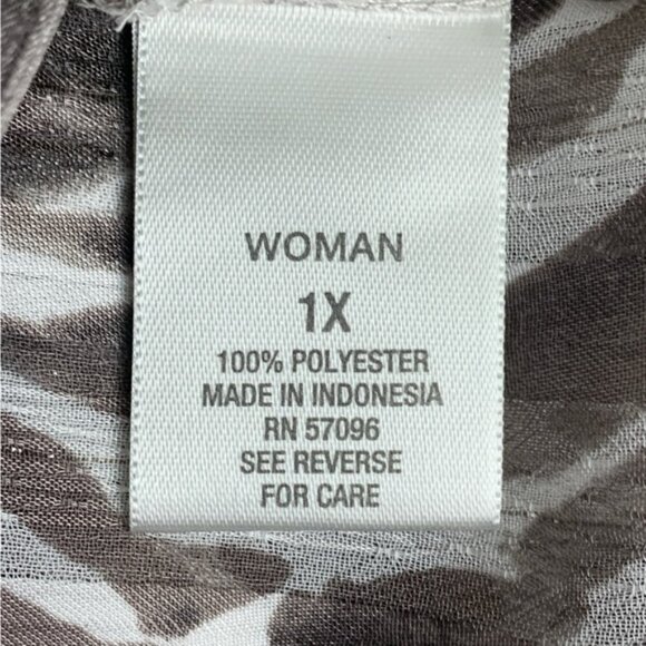 Dressbarn Animal Print Blouse - Picture 8 of 9